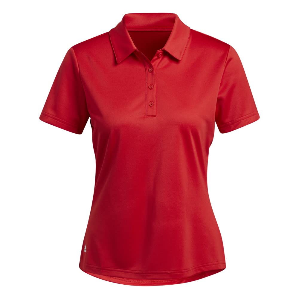 adidas Golf Women's Performance Primegreen Polo Shirt, Collegiate Red, Large