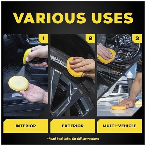 Image of Meguiar's Foam Applicator Pad 4 Pad (Car Polish /Wax Applicator) Durable & Washable