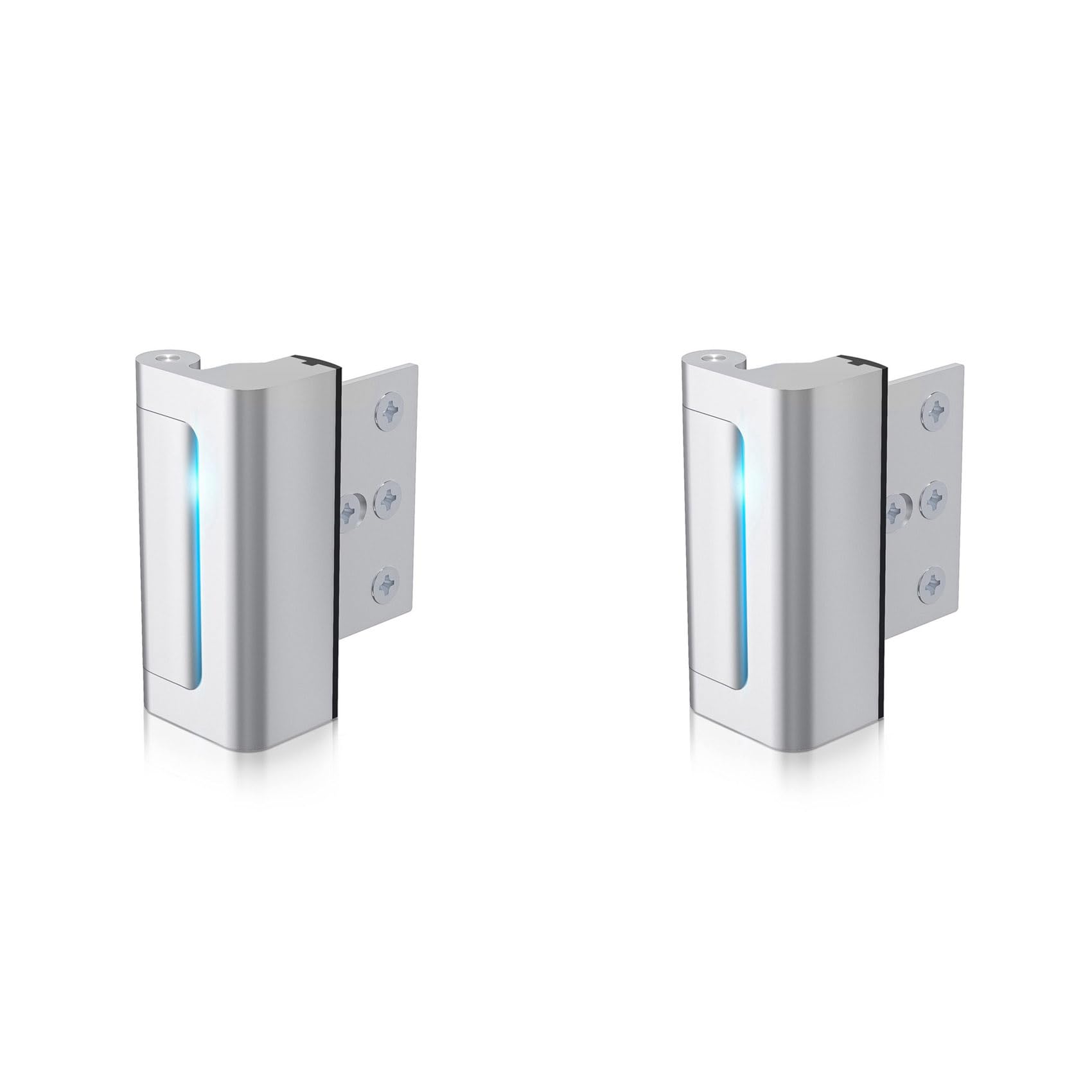 Jnchdghwa Silver 2Pack Door Reinforcement Lock,Aluminium Alloy U Door Reinforcement Lock 3Inch Security Door Lock Home Proof Door Stopper