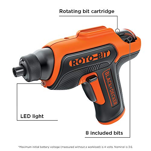 BLACK+DECKER 4V MAX Cordless Screwdriver with Bit Storage (BDCS50C)