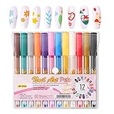 pinturas acrilicas para u as Diseños de degradado sencillo: el juego de 12 colores con tinta acrílica a base de agua permite pintar experimentalmente con aplicaciones lisas, ideal para Halloween o Pascua, inspira un juego imaginativo sin líos tradicionales de esmalte de uñas