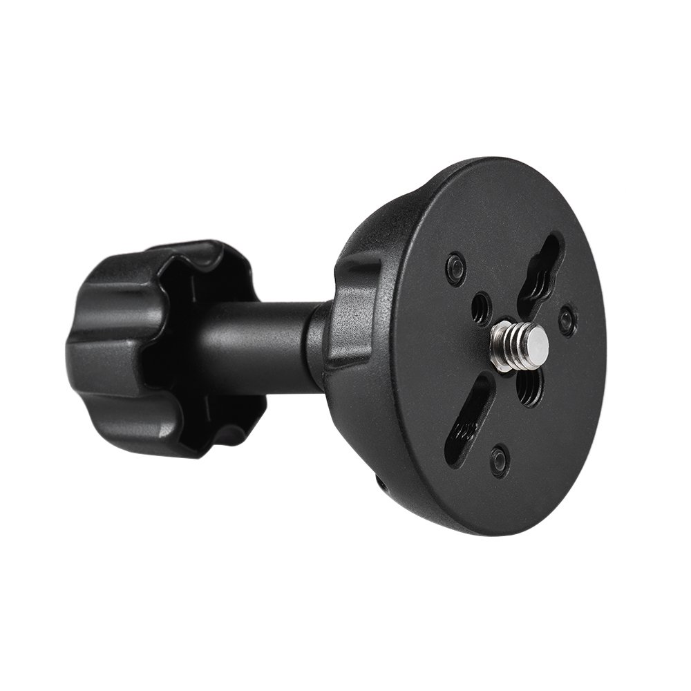 Adaptador de cuenco medio a plano de 75 mm con tornillos de 1/4 y 3/8 pulgadas para trípode de cámara DSLR