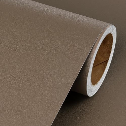 Papel tapiz autoadhesivo vinilo marrón oscuro extraíble lavable 8