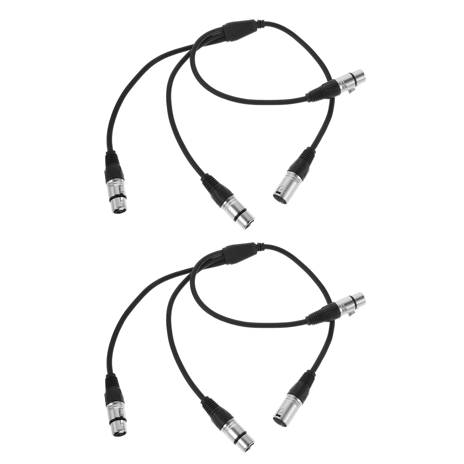 Cavo Splitter Audio Xlr 06 M da 1 Maschio a 3 Femmine Cavo Microfono Bilanciato Connettore Xlr Set 2 Pezzi per Studio Eventi Live e Podcasting