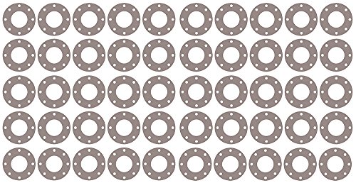 Sterling Seal CFF7540.200.062.300X50 7540 Vegetable Fiber Full Face Gasket, 2" Pipe Size, 1/16" Thick, Pressure Class 300#, 2.38" ID (Pack of 50)
