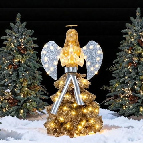 JAMFLY Outdoor Lighted Angel Christmas Decoration