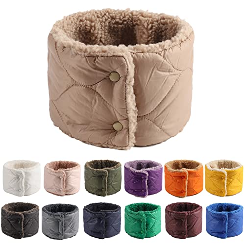 Duohropke Unisex Damen Herren Schal Mode Winter Warm Loop Schal Mit Künstlicher Kaschmir Einfarbig Strick Schlauchschal Dicke Warm Halstuch