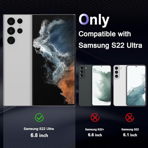 Image of Case for Samsung Galaxy S22 Ultra 5G, Military Grade Drop Protection Phone Case, Yellowing Resistant, Anti-Scratch Hard PC Back, Shockproof Hard Ultra-Thin Protective Cover, Clear