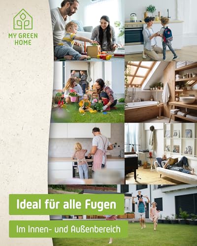 My Green Home Silikon 300ml Weiß - Für Fugen innen & außen - Sicher gegen Schimmel & ideal für Bad, Küche & Wohnbereich - Geruchs- & Schadstoffarm