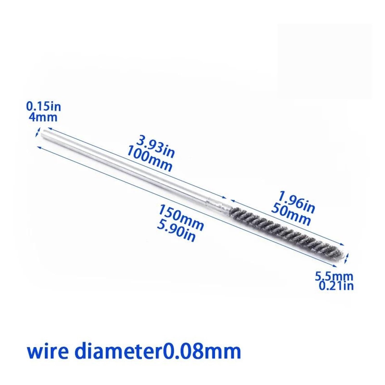 cepillo de alambre, Cepillos de tubo alambre, cepillos taladro for bricolaje, cepillo acero inoxidable φ1.5-6mm(OD5.5 Continuous End)