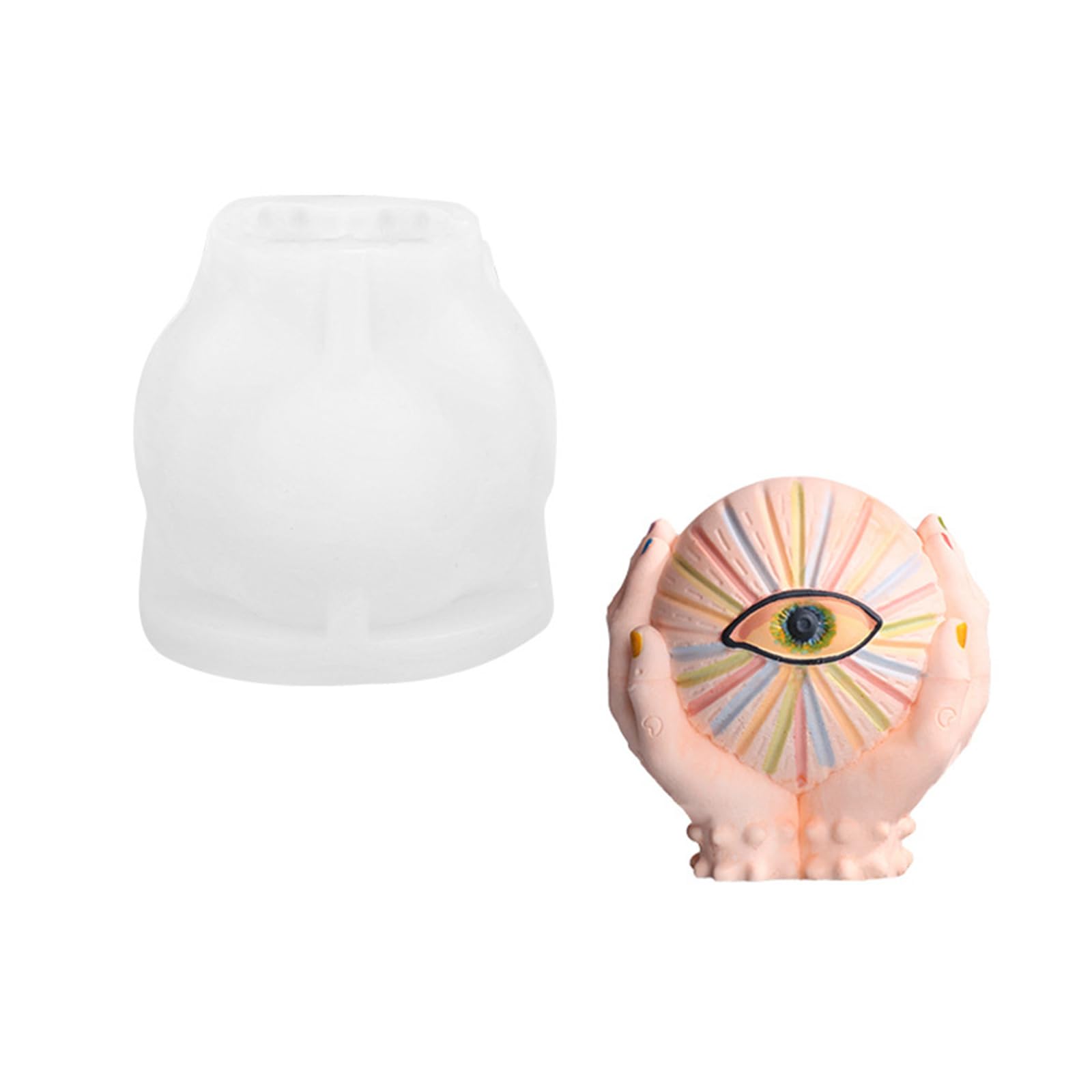 NEWFT Silicone Hands and Eyes Candle Mold for Handmade Enthusiasts Aromatherapys Mould Practical Craft Classroom Supplies
