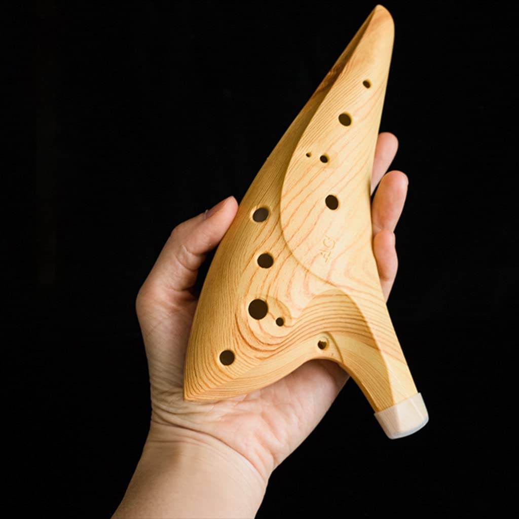 Ocarina De Résine De Grain De Bois De Tonalité AC Alto 12 Trous, Les Débutants Créatifs De La Modélisation sous-Marine Apprennent À Jouer d'un Instrument À Vent, Cadeau Exquis