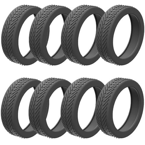 Meokro 8 peças/conjunto de rodas de bagagem protetor de silicone acessórios de bagagem capa de rodas