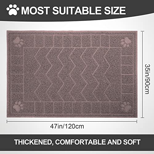 Image of Cat Litter Mat, Litter Trapping Mat Soft on Kitty Paws, 47 inch x 35 inch Kitten Litter Box Mat for Cleaner Floors, Waterproof, Easy Clean, Durable XL Large Size Cat Litter Pad for Kitten.