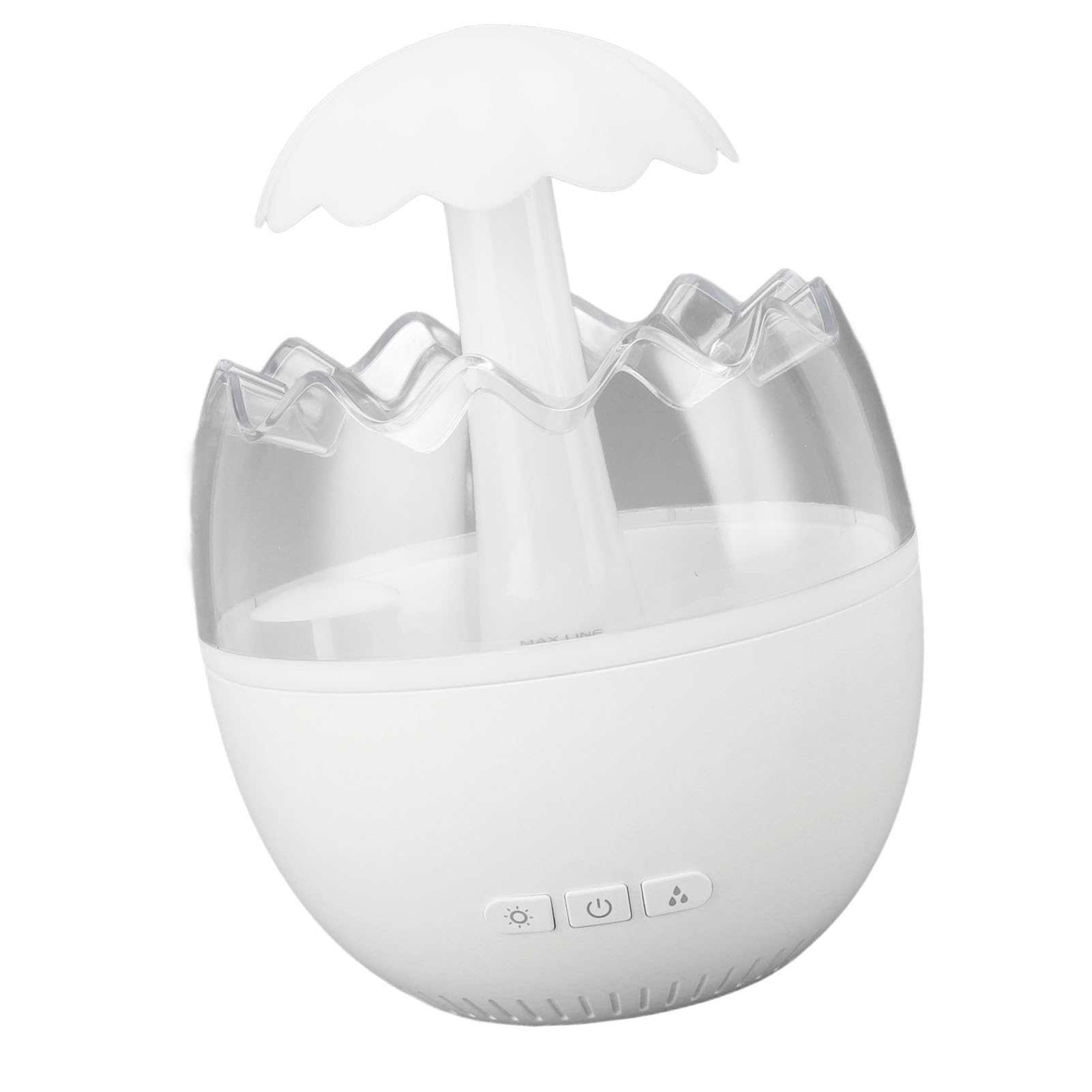 RiToEasysports Humidificateur à Gouttes de Pluie avec Veilleuse à Sept Couleurs et Bruit Blanc pour la Maison, Diffuseur D'aromathérapie Compact de 450ml