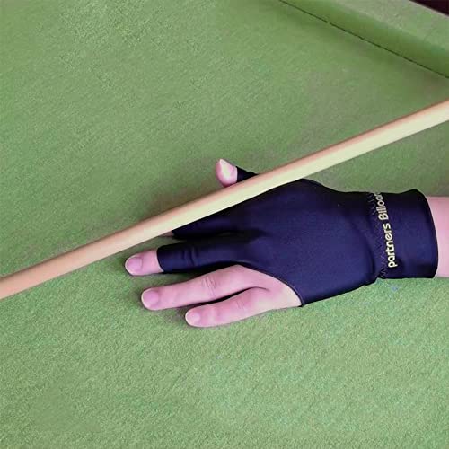 TOPDANCHUANG 2PCS Anti Slip Billiard Glove 3 Fingers Show Gloves Left Hand Snooker Glove Billiard Accessories Fits on Left Hand for Men Women Black - Image 4