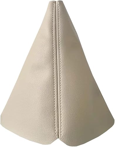 BaiyoouAuto Cubierta Universal para Funda de Palanca de Cambios de Coche, Cubierta de Funda de Cambios, Hecha de Cuero PU con Costuras Caqui (Caqui)