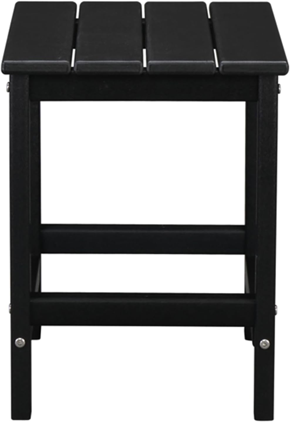 36 * 36 * 47cm Single Layer Square Table Dessert Table Afternoon Tea Table Black Suitable for Home Outdoor Courtyard Garden