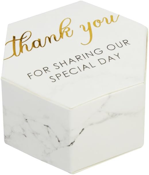 Neviti - Scripted Marble - Favour Box, Pack of 10 - 50 x 50 x 50mm