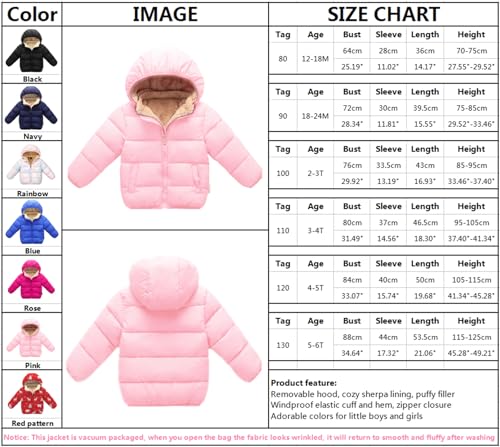 image for Kimjun Toddler Baby Hooded Down Jacket Boys Girls Kids Thicken Warm Wi