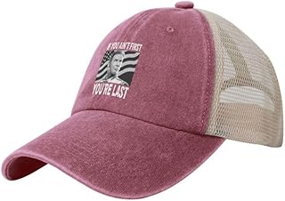 If You Ain't First You're Last Ricky Bobby Flag Baseball Caps Denim Hats Knitted hat Fisherman's hat