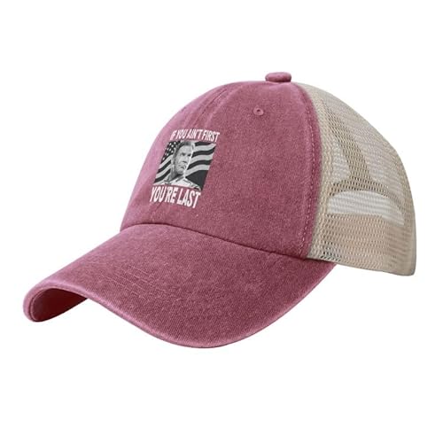 If You Ain't First You're Last Ricky Bobby Flag Baseball Caps Denim Hats Knitted hat Fisherman's hat