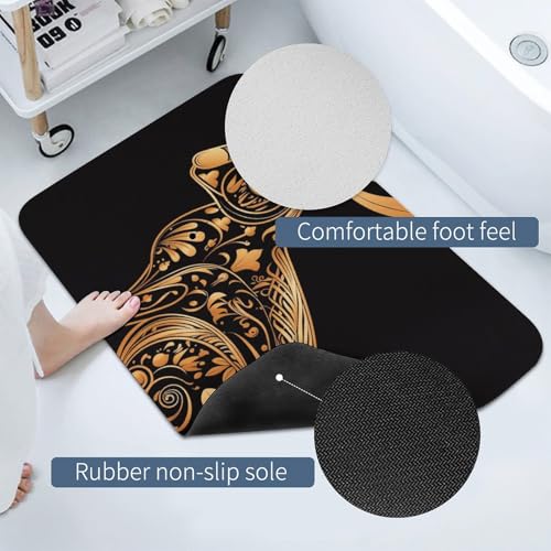 Tapis de sol antidérapant et super absorbant motif lapin intérieur - 5