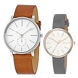 [スカーゲン]SKAGEN ペアウォッチ 収納BOX メンズ レディース ブラウン グレー レザー SKW6273SKW2644 腕時計 [並行輸入品]