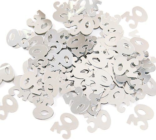 Birthday Confetti - 14g Packs (30th, Silver (1 Pack))