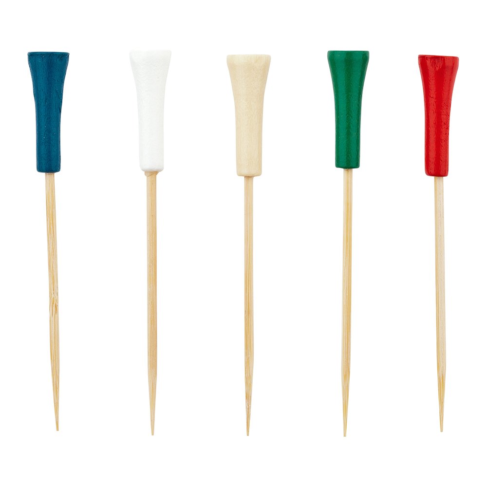 – Restaurantware-4 Inch Golf Tee Cocktail Picks, 1000 Sturdy Food Picks - Durable, Bamboo Wood Skewers, For Sports Themed Parties And Events, Birthday, Restaurant, Or Office Party Supplies