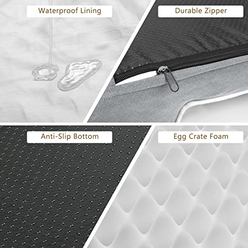 Orthopedic Dog Bed, Thicken Gel Memory Foam Dog Bed Pillow With Removable Washable Cover And Anti-Slip Bottom, Waterproof Liner #TOP3