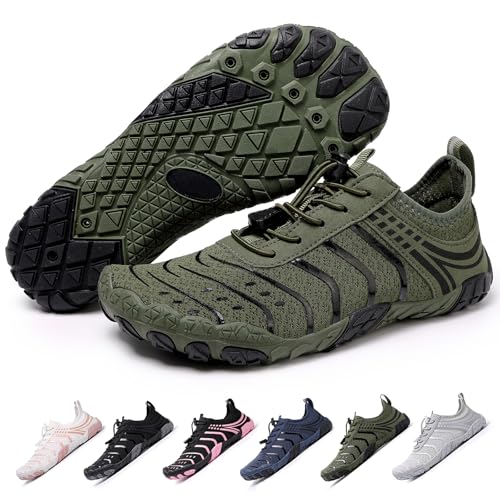 Image of Hike Barefoot Shoes Womens Men,Unisex Barefoot Water Shoes Breathable, Anti-Slip Hiking Footwear for Athletic Wide Toe Shoe Footwear for Hiking, Walking, Running, Yoga, and Water Sports