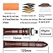 Moran Genuine Leather Replacement Watch Band Deployment Buckle 18mm 19mm 20mm 21mm 22mm 23mm 24mm Calfskin Watch Strap for Men's and Women's