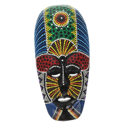 FIXOSHEE Máscara Tribal Decorativa de Madera Escultura Artesanal Africana Aleatorio para Decoración de Pared y Hogar
