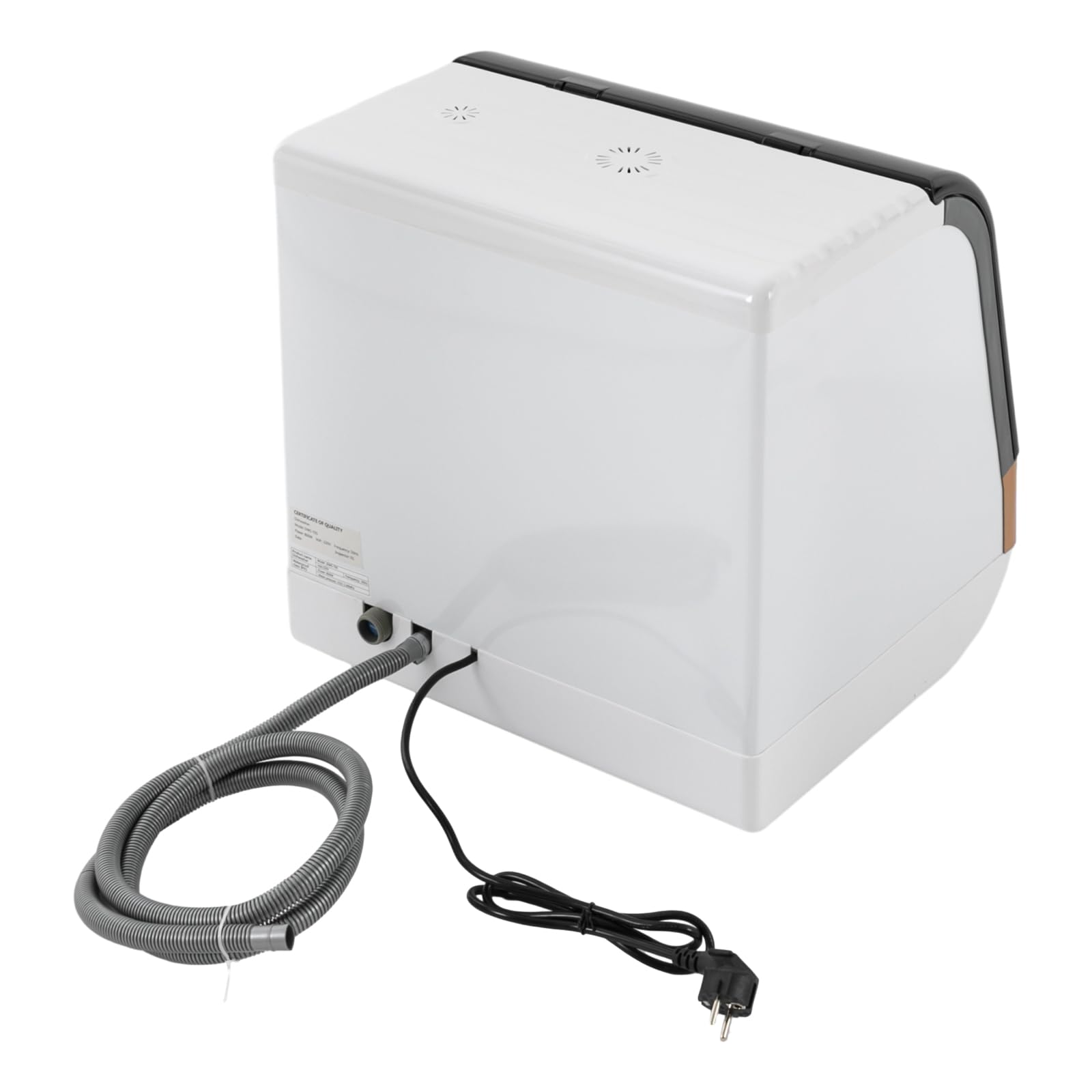 Mini lavastoviglie con 3 programmi, lavastoviglie da tavolo autoportante, con asciugatura automatica, lavastoviglie da tavolo con serbatoio con collegamento dell'acqua, lavastoviglie con asciugatura