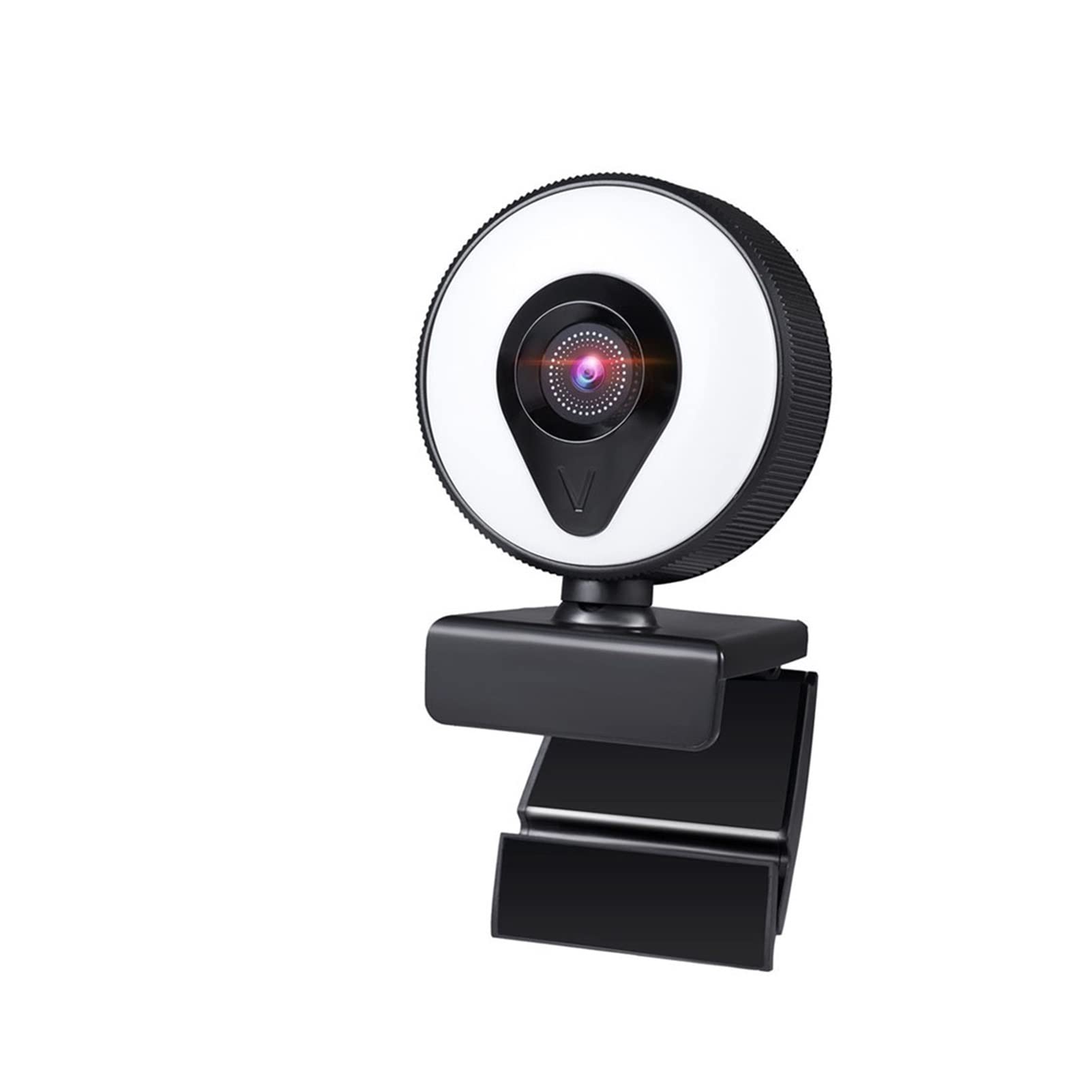 Web cam Webcam 4K 2K 1080P. Con microfono AUTO FOCUS FOCUS fotocamera web 3 gradi anello luce abbellimento di illuminazione video for la webcam di trasmissione in diretta(1080P)