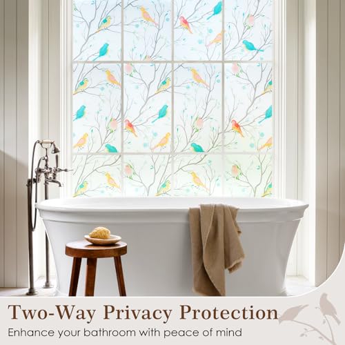 Rabbitgoo Window Privacy Film, Frosted Glass Window Film Decorative thumb #2