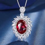 HYJYGM 12 * 16mm emerald ruby sapphire pendant necklaces for women gemstone jewelry birthday gifts