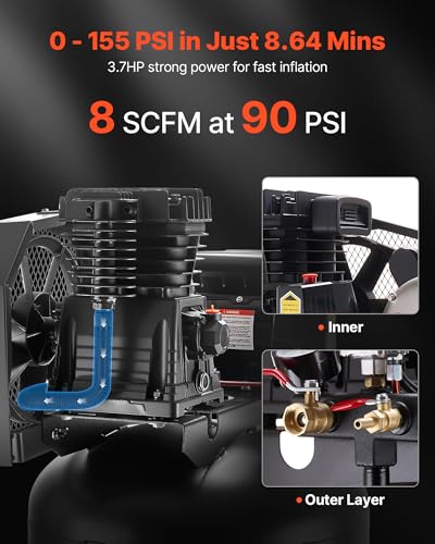 VEVOR 3.7HP 60 Gallon Heavy-Duty