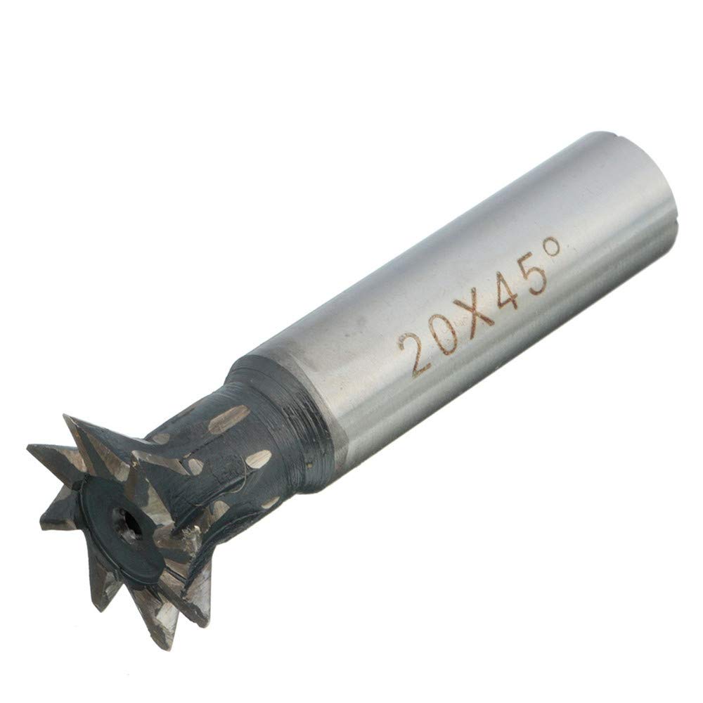 ChaRLes 20Mm 45/50/55/60 Grad Schwalbenschwanz Cutter End Fräser Fräser Fräser Fräser - 45°