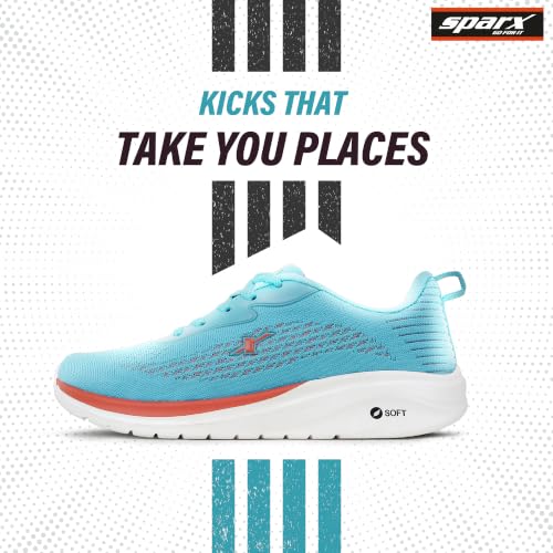 Image of SPARX Sports Running Shoes for Women - Lightweight Breathable Lace-Up Athletic Shoes with Cushioned Comfort, Shock Absorption, Durable Grip, Flexible Sole & Everyday Walking Performance
