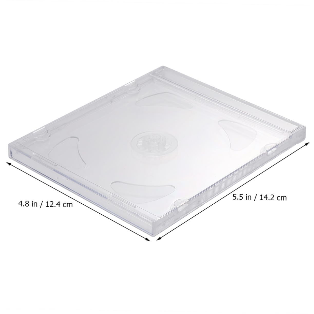 Raccoglitore CD Trasparente in Plastica, Contenitore Porta Cd/dvd per 2 Dischi, 10 Pezzi, Comodo da Trasportare per Casa e Video Nozze