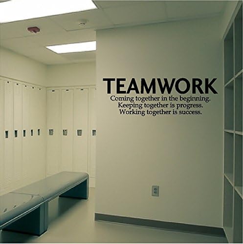 Quote Wall Decal Teamwork Definition Office Wall Sticker Inspirational Quote Wall Art
