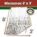 Emergency Thermal Tent- Reflective Mylar Survival Shelter- XL Size Waterproof Lightweight Tube Tent- Insulated Retains Heat and Fits 2 Adults in All Weather- Outdoors, Hiking, Bug Out Bag- 8 x 3 Feet
