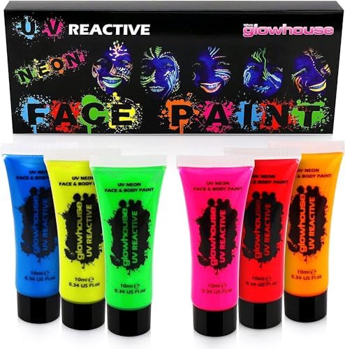 Glow In The Dark Body Paint Red 10ml Make Up Unisex main image 1