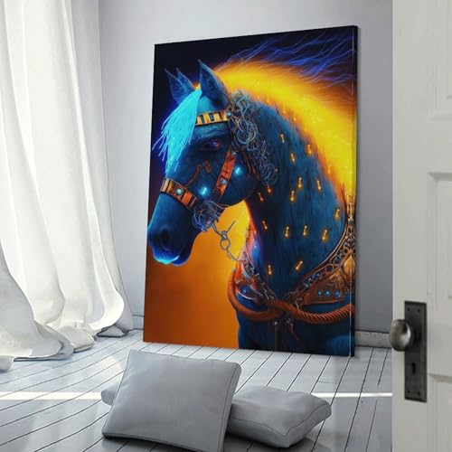 Arts amusants chevaux de feu 4 images décoration maison 30x45cm