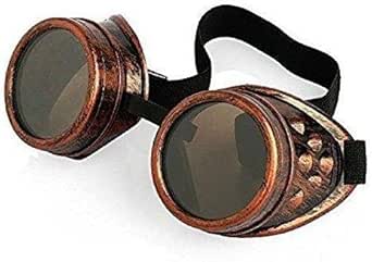 IROHA スチームパンク ゴーグル アンティーク コスプレ サイバー レトロ (ブロンズ)