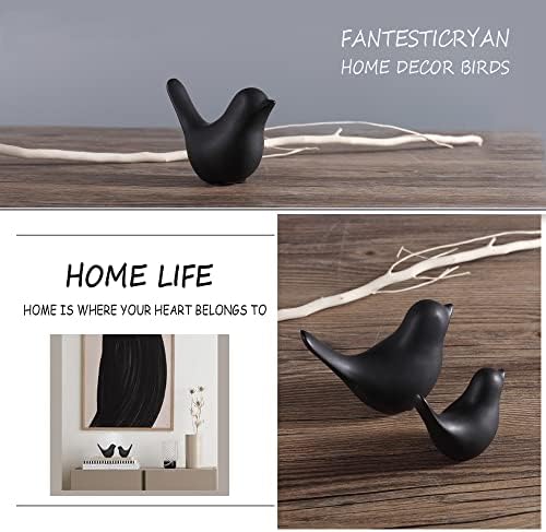 FANTESTICRYAN Small Animal Statues Home Decor Modern Style Black Decorative Ornaments for Living Room, Bedroom, Office Desktop, Cabinets