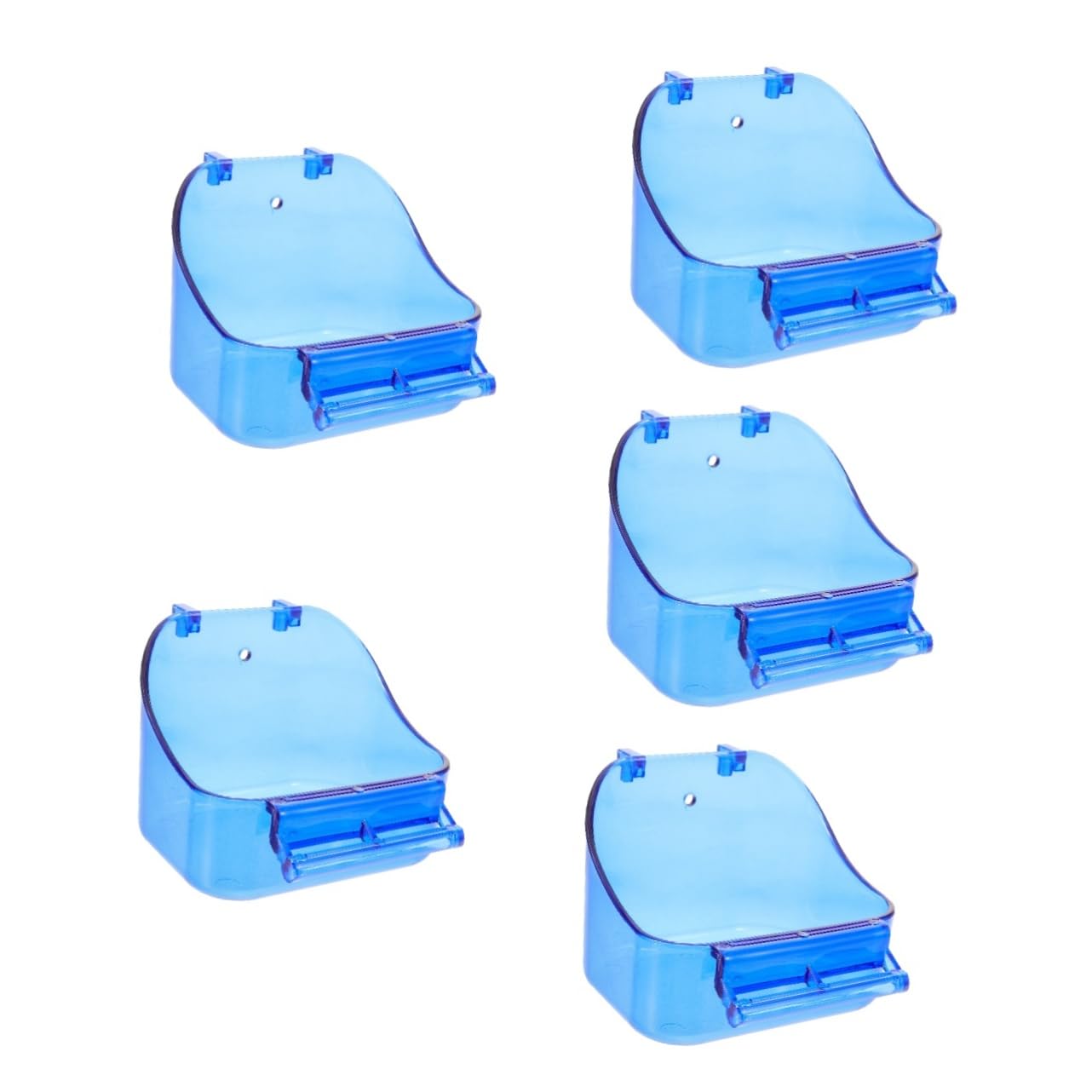 BESPORTBLE 5pezzi Vasca Per Uccelli Multifunzione Con Box Per Pappagalli Accessorio Per Bagni e Nutrimento Per Uccelli Di Piccola Taglia Facile Da Installare Design Ingegnoso Per Divertimento