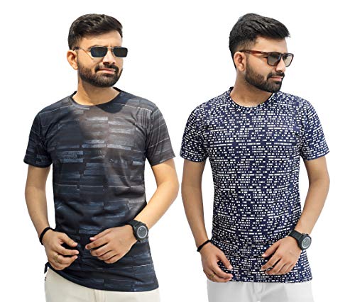 Image of Multicolor Casual T-Shirt for Men (Pack of 2)